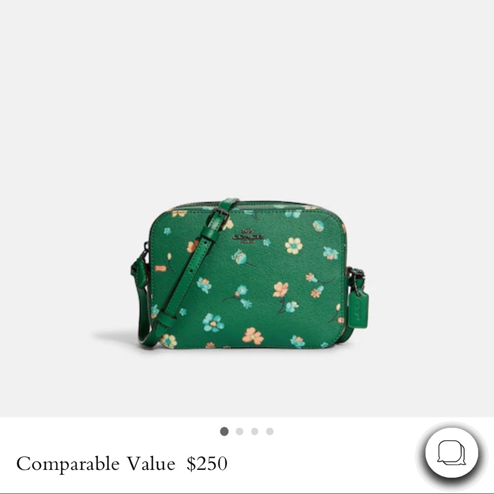 NWT Coach Green Floral Crossbody Bag